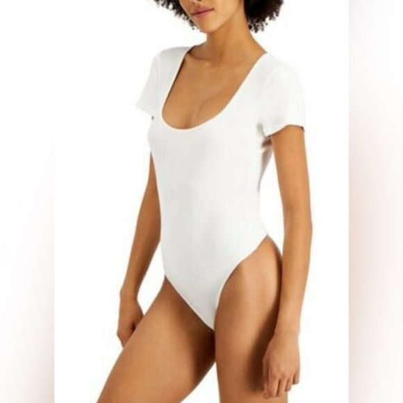 Jenni Intimates Tops - NWT Women’s Plus Size Jenni Intimates Angel White Square Neck Thong Bodysuit